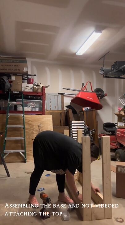 diy skinny kitchen island, Assembling the base