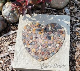 Mosaico de corazón de hormigón Stepping Stone DIY