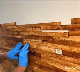 creacin de una pared de acento con cuas de madera