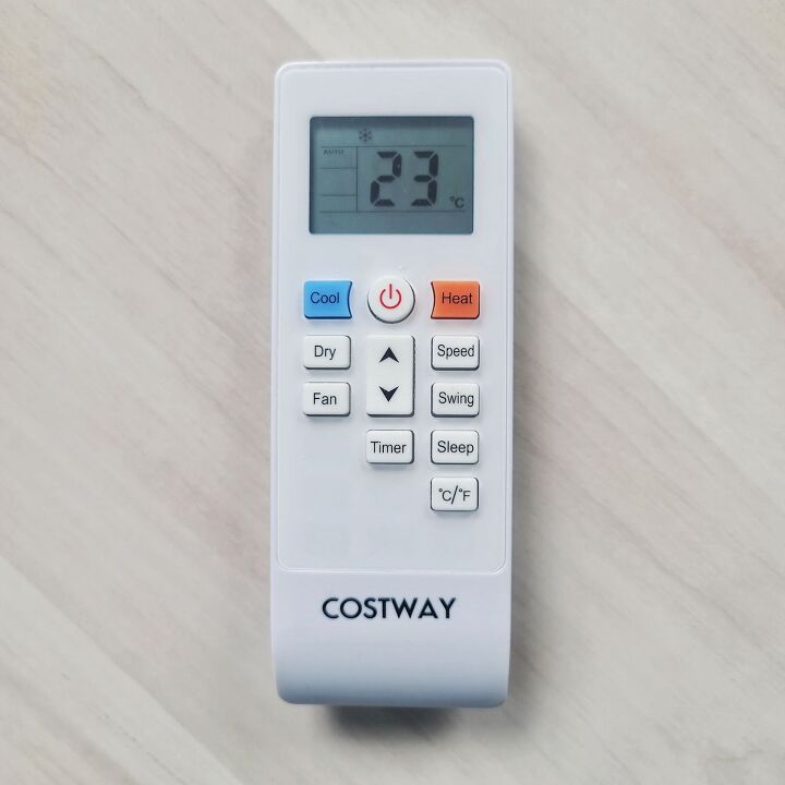 cool down this summer in style with costways portable air condition, Costway portable air conditioner remote