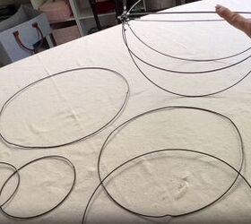 creative diy ceiling light cover, Parts of the wreath forms to use for the DIY lampshade frame