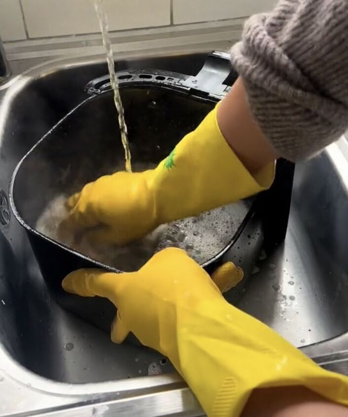 Scrubbing the inner bowl
