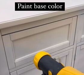 faux wood grain painting, Applying a base coat of paint