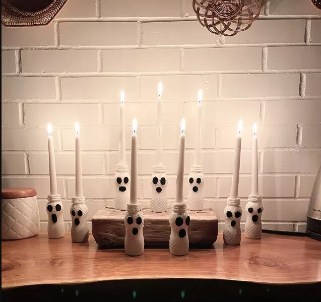 DIY ghost candles