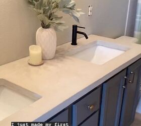 diy concrete bathroom countertops, DIY concrete bathroom countertop