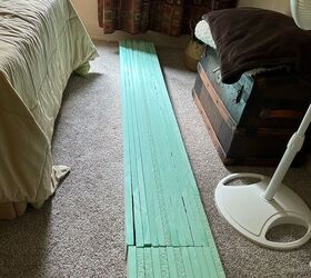 She cuts pieces of insulation into strips for this insanely cool ceiling upgrade