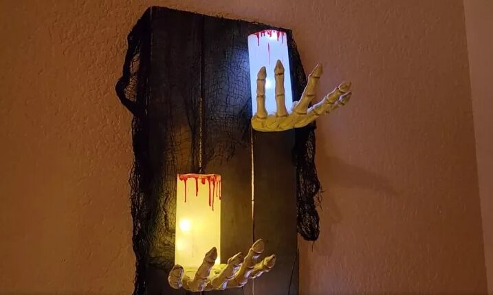 DIY Halloween candle holders
