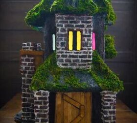 DIY haunted house made out of paper clay