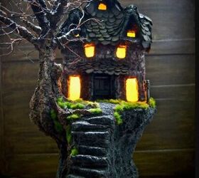 DIY paper clay haunted house
