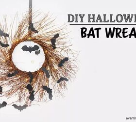 DIY bat wreath