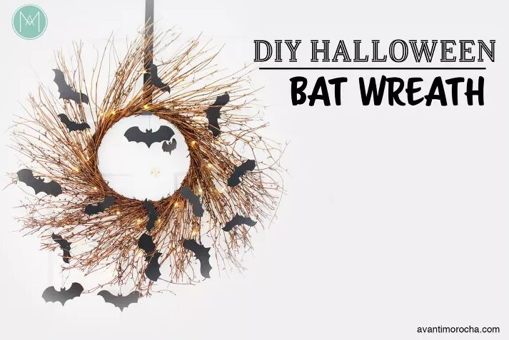 DIY bat wreath