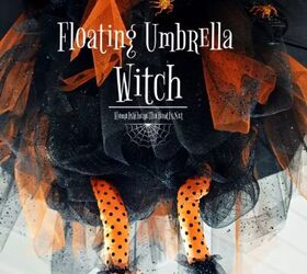 Floating umbrella witch