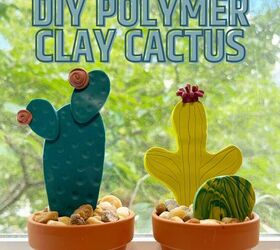 cactus de arcilla polimrica diy, DIY Polymer Clay Cactus with Sculpey Souffle Creatively Beth creativelybeth sculpey souffle polymer clay cactus diy craft home decor