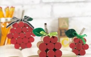 Upcycled DIY Wine Cork Apple for Teacher