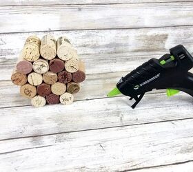 manzana reciclada de corcho de vino para el profesor