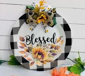 quick n easy sunflower fall kitchen dcor diy usando artculos de dollar tree