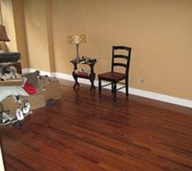new wood flooring new 3 inch wood base moulding amp new painted walls, New Brazlian flooring walls After