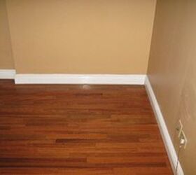 new wood flooring new 3 inch wood base moulding amp new painted walls, New Brazlian flooring walls After