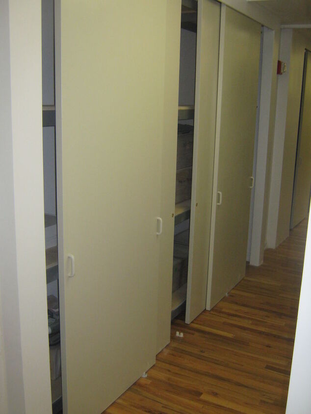closet door installs, Storage area After view South