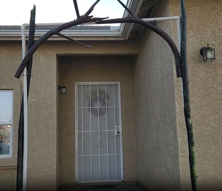 Dollar Tree Halloween decoration using pool noodles and PVC pipe