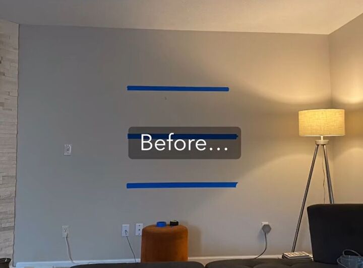 DIY wall moulding before and after