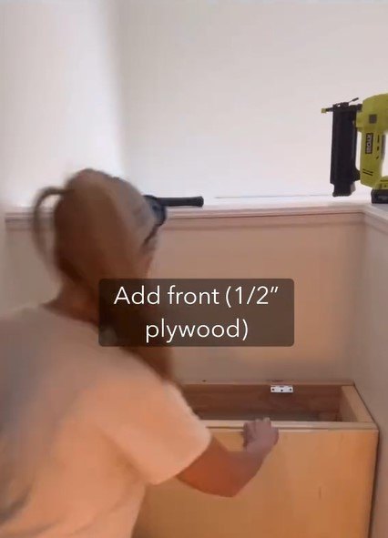 Adding the plywood front