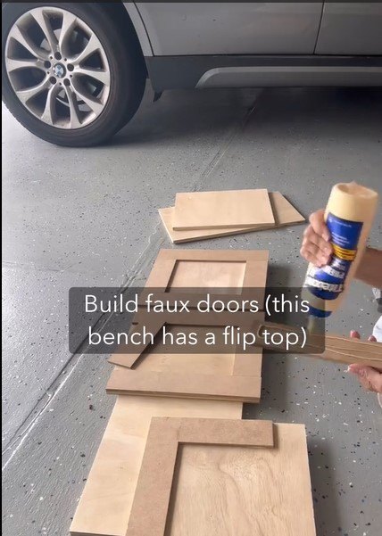 Building faux doors for the bench
