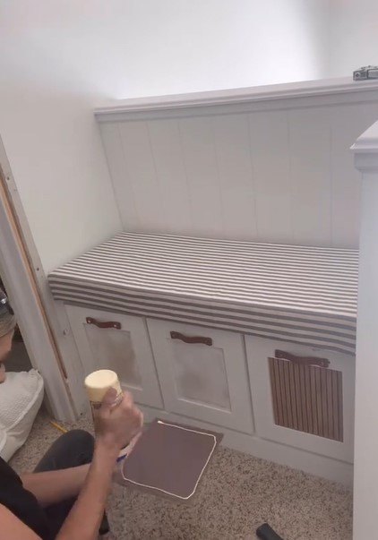 Adding the hardware to the bench