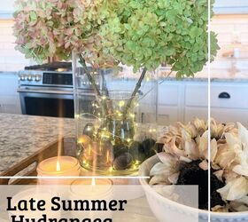 ideas sencillas de centros de mesa con hortensias para finales de verano y otoo, broche de hortensias de finales de verano