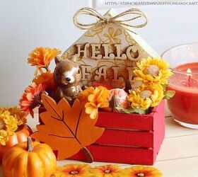 Cómo decorar una caja de otoño con artículos de Dollar Tree