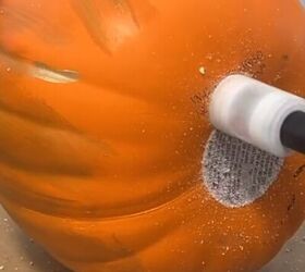 Drill the bottom of the pumpkins