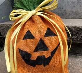 Burlap bag pumpkin