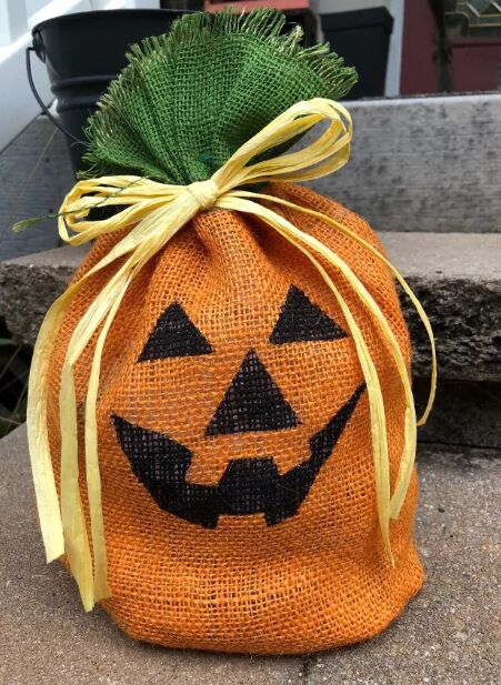 Burlap bag pumpkin