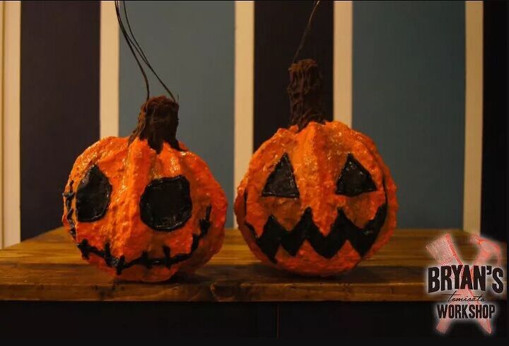 Paper clay jack-o-lanterns