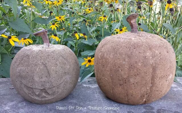 Concrete pumpkins