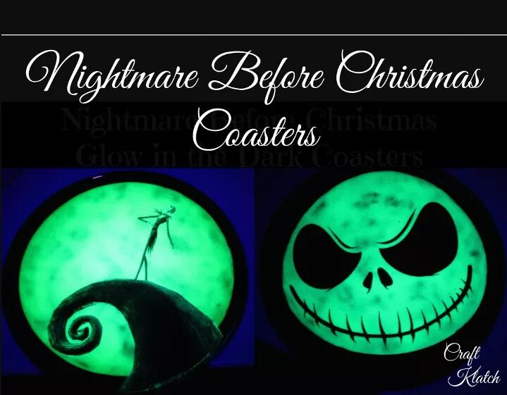 Glow-in-the-dark Nightmare Before Christmas coasters