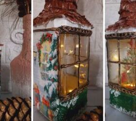 diy christmas bottle lamp, DIY Christmas bottle lantern