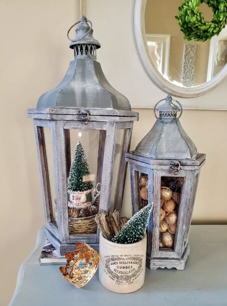 diy christmas lantern ideas, Refillable seasonal lanterns