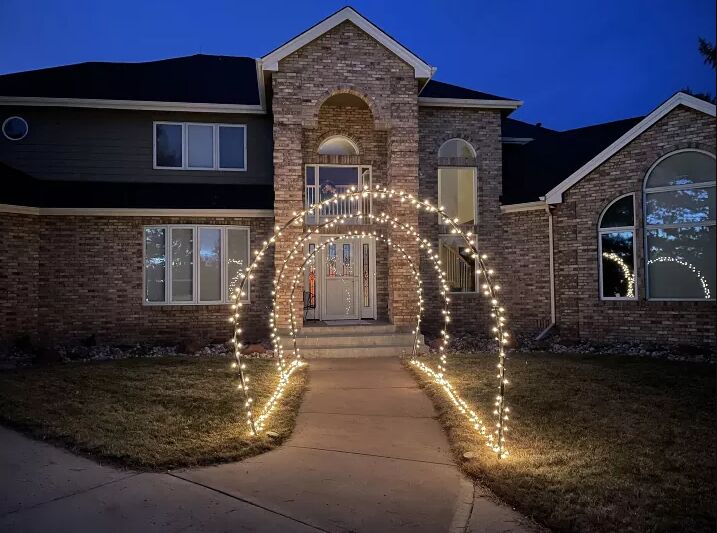 Christmas light arch