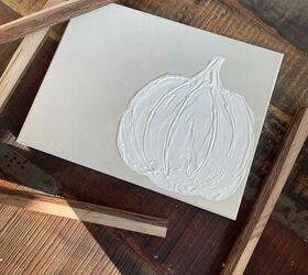 ideas para dibujar y pintar una fcil calabaza de otoo, PENSANDO EN ENMARCAR CON RESTOS DE MADERA