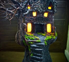 How to Make a Spine-Chilling Light-Up Paper Clay Haunted House