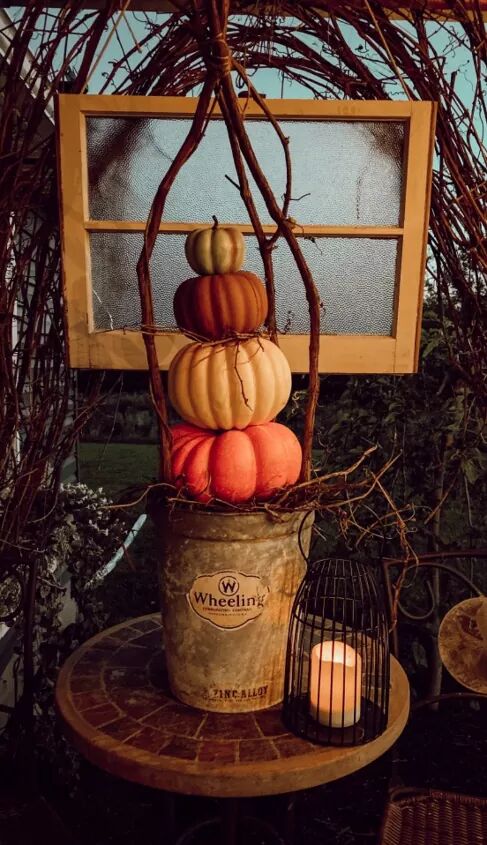 How to Create a Unique Caged Pumpkin Stack for Your Kitchen!