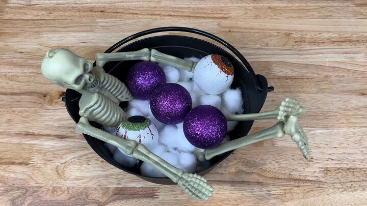 Skeleton taking a bath