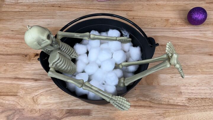 Skeleton in bubble bath