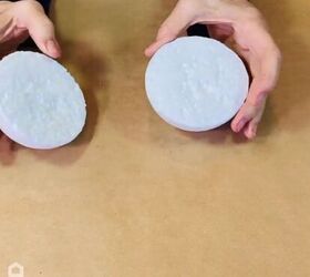 Styrofoam ball cut in half