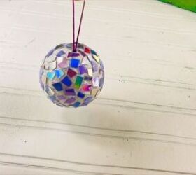 DIY glitter ball ornament