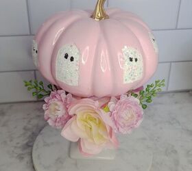 spooky pink pumpkin calabaza rosa espeluznante
