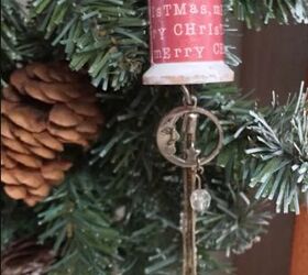 DIY wood spool ornaments