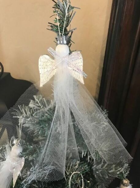 DIY tulle angel ornament