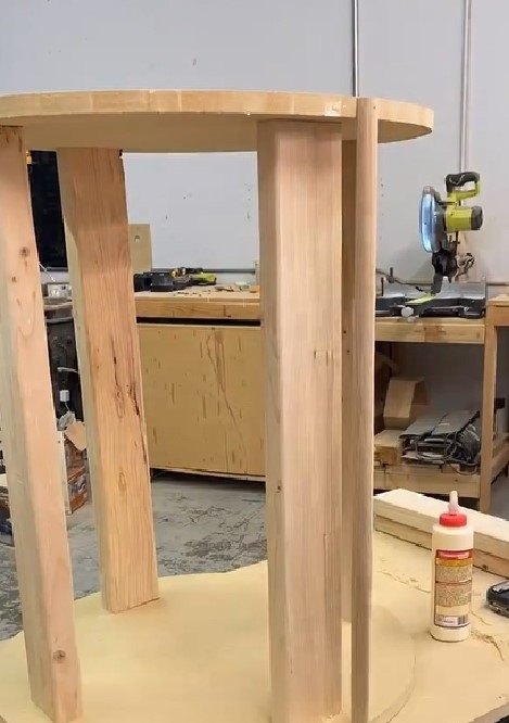 diy round table base, Table base